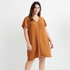 Madewell v-neck button-front dress